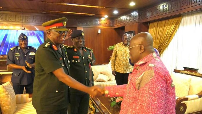 File Photo - President Akufo-Addo with Maj Gen Vib-Sanziri before his posting as Head of UNDOF