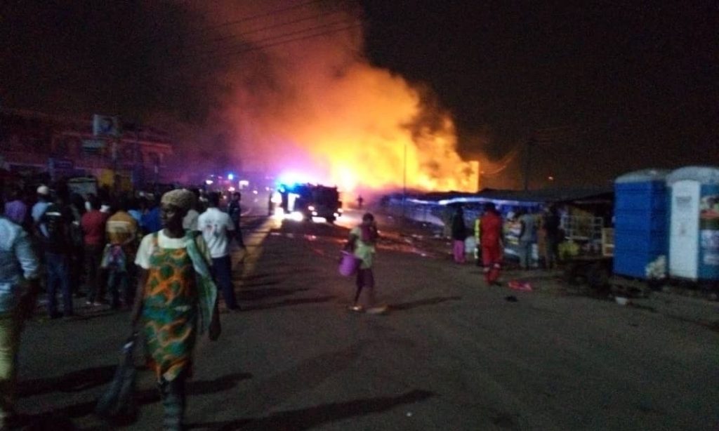 The fire at the Kumasi Central Market