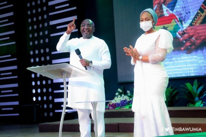 Dr. Mahamudu Bawumia and Samira at the Victory Bible Church