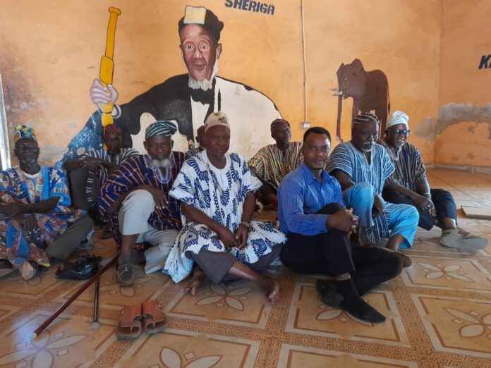 Edward Adeti with the Elders of the Nayiri during a meeting on Monday (January 11, 2021) at Nalerigu.