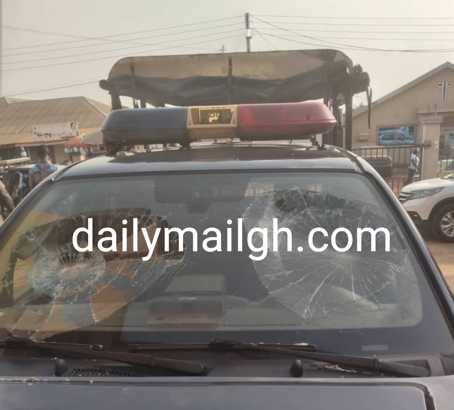 JUST IN: 2 shot, policeman injured as angry youth clash with patrol team at Adwumakase Kese 3