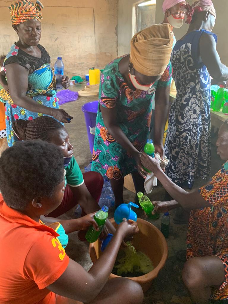 Dr. Yakong dedicated this year's International Women's Day to organising a soap-making training programme for deprived women in the Nabdam District.