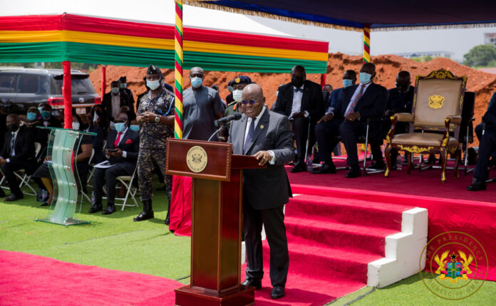 President Akufo-Addo speaking at the Law Village Project