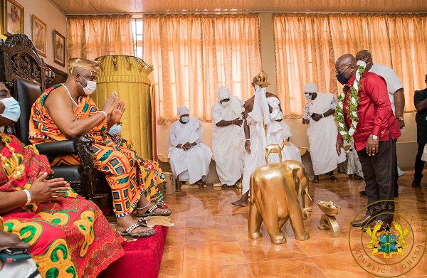 Akufo-Addo at the Ga Mantse Palace