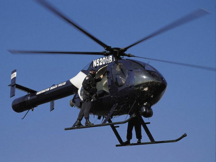 Helicopter patrol Ghana police
