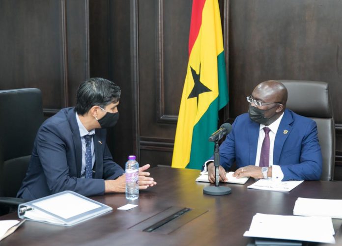 U.S. deputy national security advisor Daleep Singh in a meeting with Dr Bawumia
