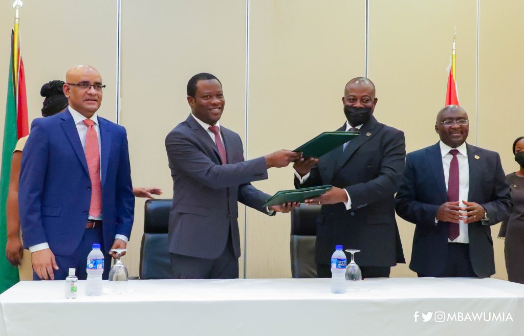  Ghana and Guyana have signed a number of MoU in the petroleum and investment promotion sectors
