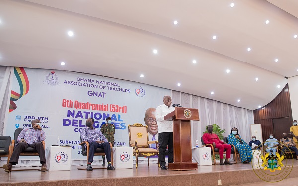 Akufo-Addo at the 6th Quadrennial National Delegates Conference of the Ghana National Association of Teachers (GNAT)