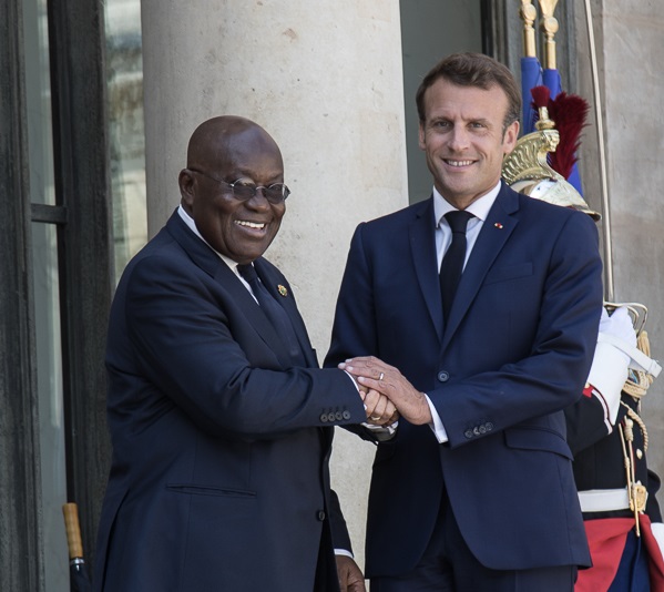 File Photo President Akufo-Addo with President Macron