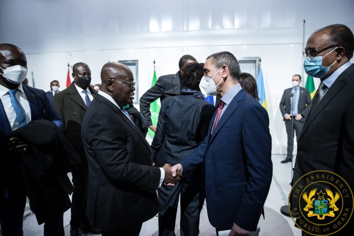 President Akufo-Addo with the CEO of BiONTECH