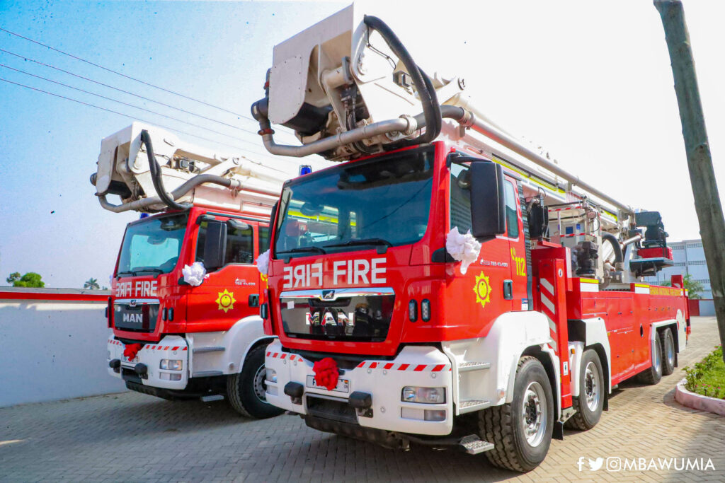 Operational vehicles for the Ghana National Fire Service were also commissioned.