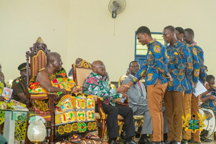 President Nana Akufo-Addo and Otumfuo Osei Tutu II at the 70th anniversary celebration of OWASS
