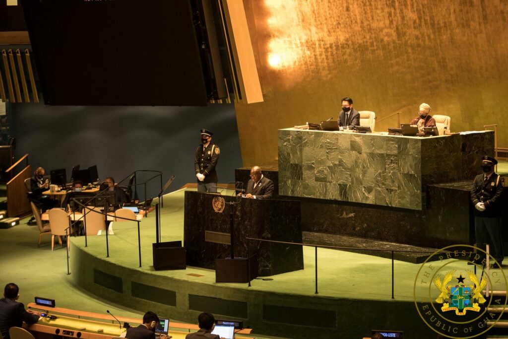 President Nana Addo Dankwa Akufo-Addo addresses the 78th United Nations General Assembly in New York City (20 September 2023)