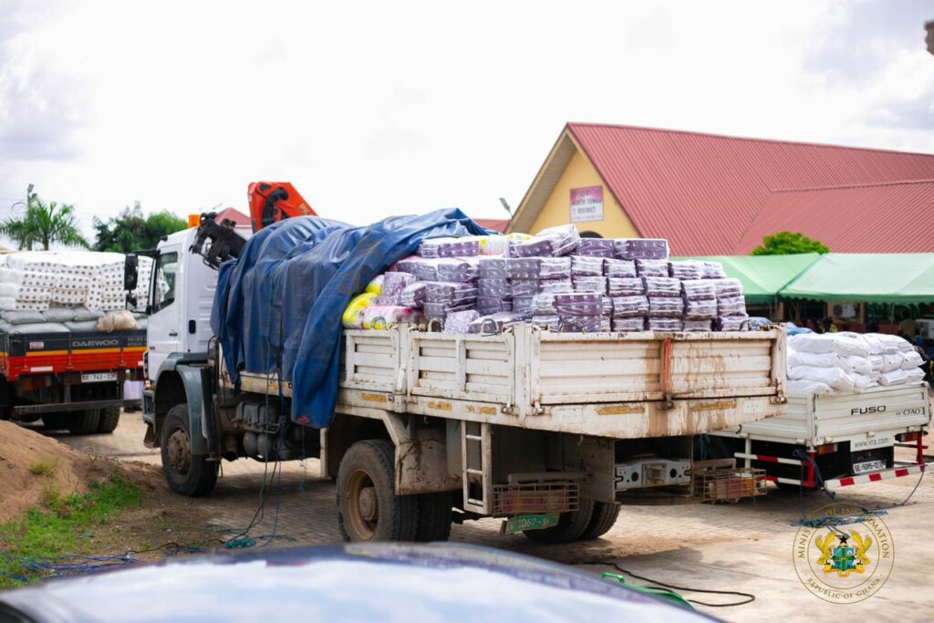 Some of the relief items for the Akosombo Dam flood victims