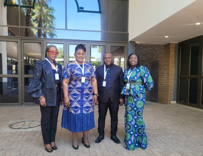 Ghana's delegation at the AGOA Forum. From left to right: CEO of Ghana Export Promotion Authority (GEPA), Dr Afua Asabea Asare, Ama Dokua, Mickson Opoku, the head of multilateral, regional and bilateral trade at the Ministry of Trade and Industry and Cynthia Dzokoto, Ghana Trade attaché to Washington DC.